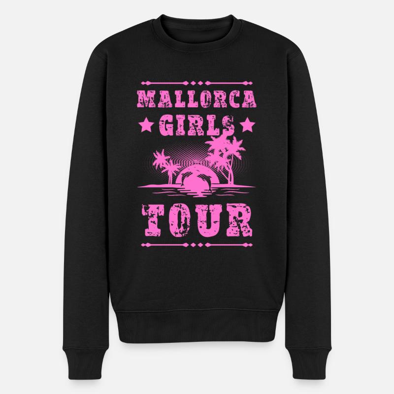 Visite des filles de Majorque - Pull Premium bio Homme - noir