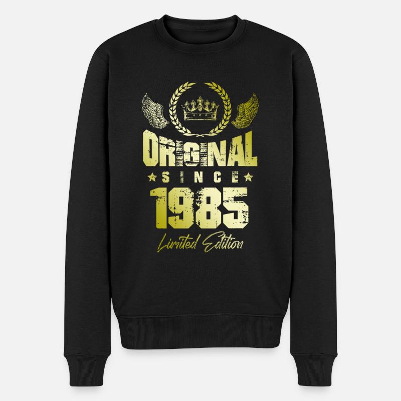 1985 limited edition - Männer Premium Bio Pullover - Schwarz