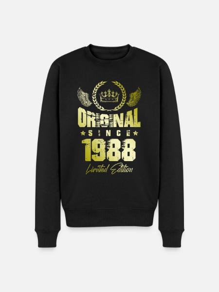 1988 limited edition - Männer Premium Bio Pullover - Schwarz