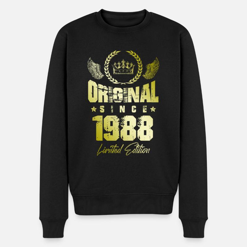 1988 limited edition - Männer Premium Bio Pullover - Schwarz