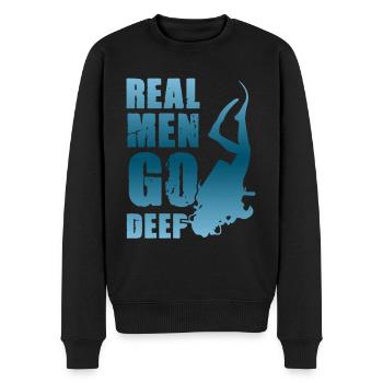 plaisir de plongée - Pull Premium bio Homme - noir - Devant - Nico (187cm)
