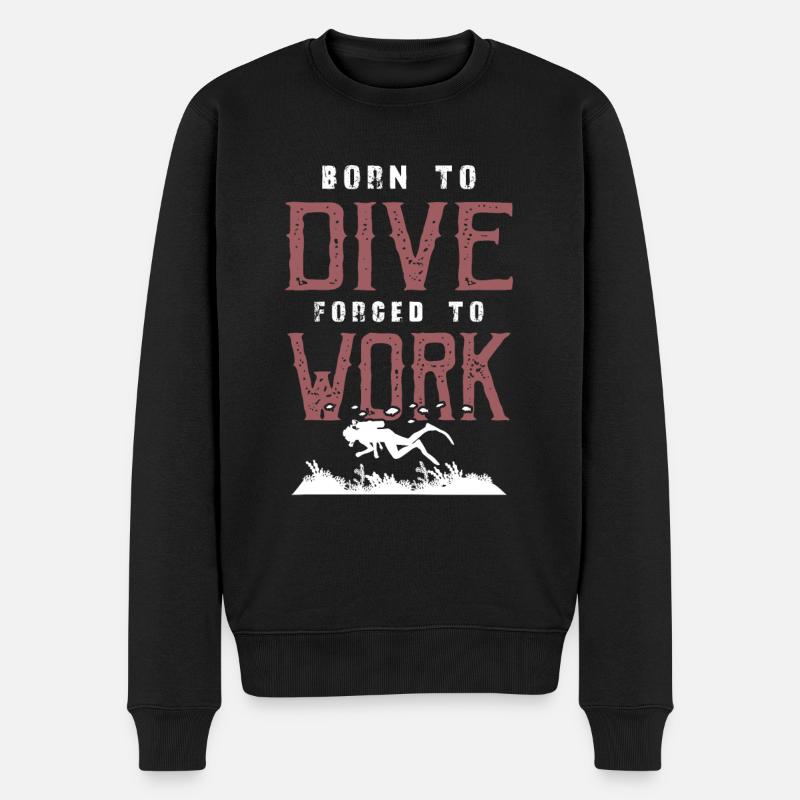 born for diving - Men's Premium Organic Jumper - black