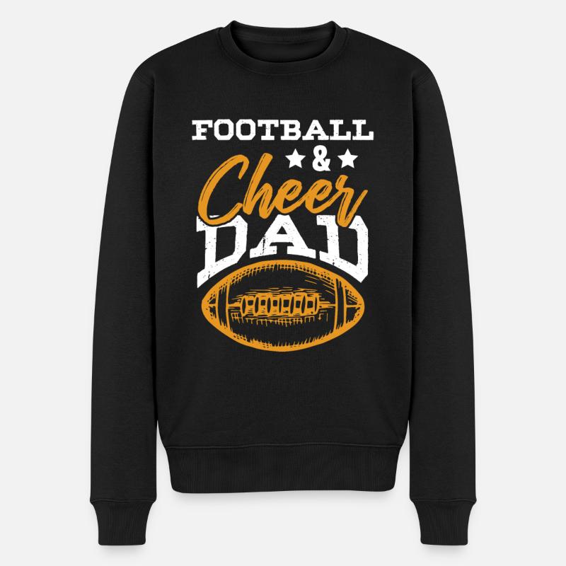 papa cheerleading de football - Pull Premium bio Homme - noir