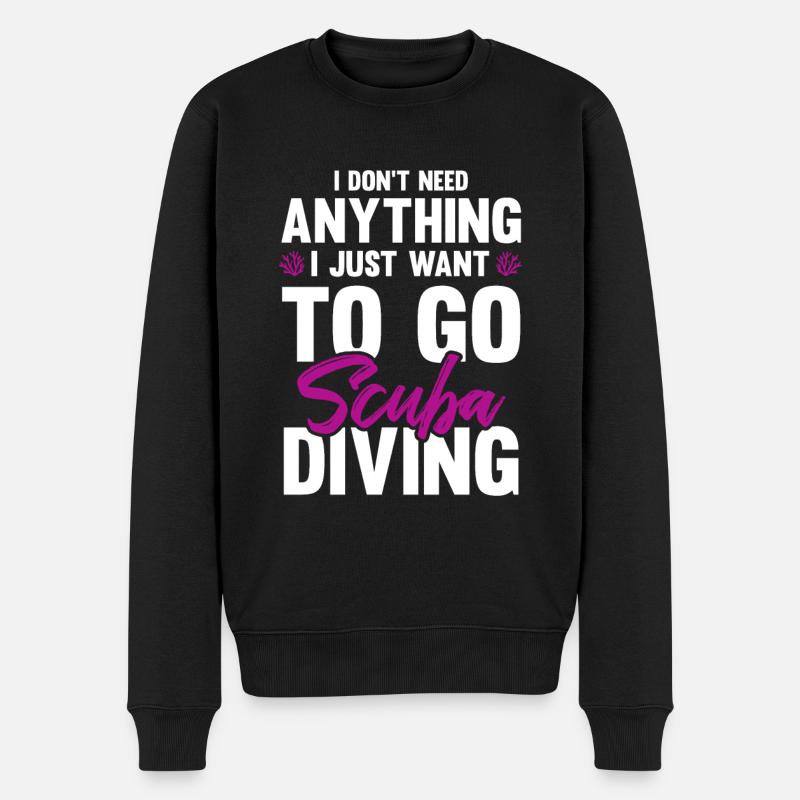scuba tauchen - Männer Premium Bio Pullover - Schwarz