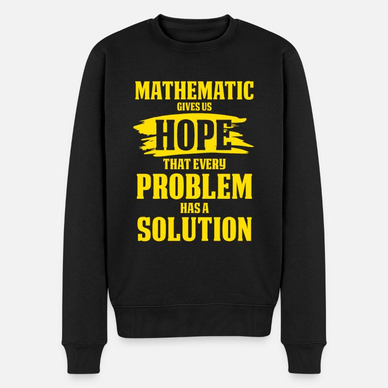 mathematik spruch - Männer Premium Bio Pullover - Schwarz
