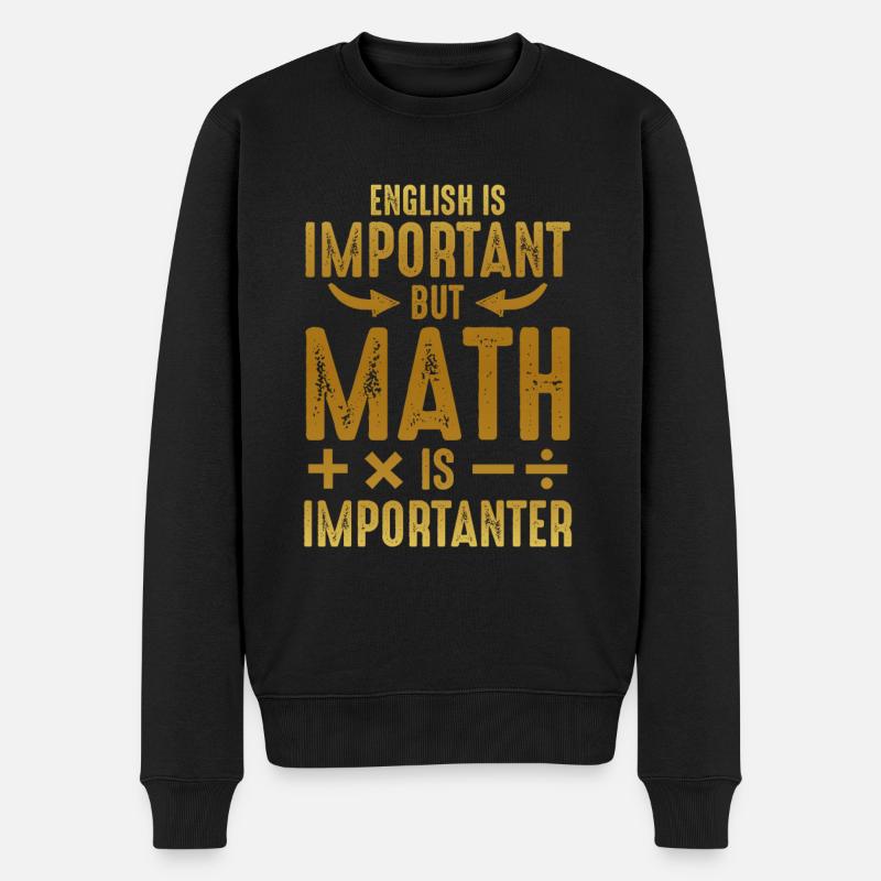Mathematik ist wichtig - Männer Premium Bio Pullover - Schwarz