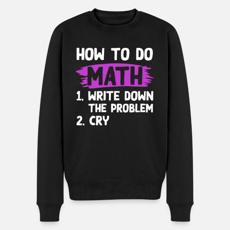 problème de mathématiques - Pull Premium bio Homme - noir