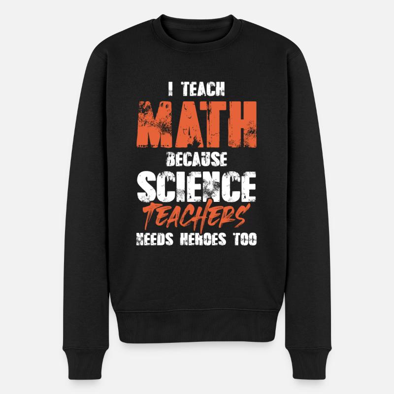mathematik lehrer - Männer Premium Bio Pullover - Schwarz