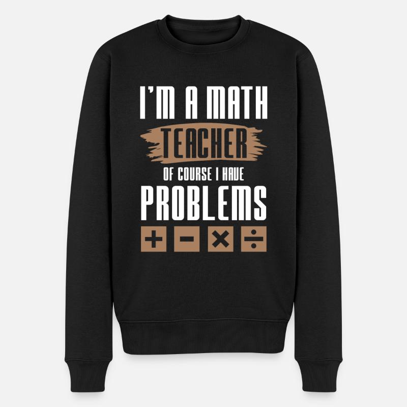 professeur de mathématiques - Pull Premium bio Homme - noir