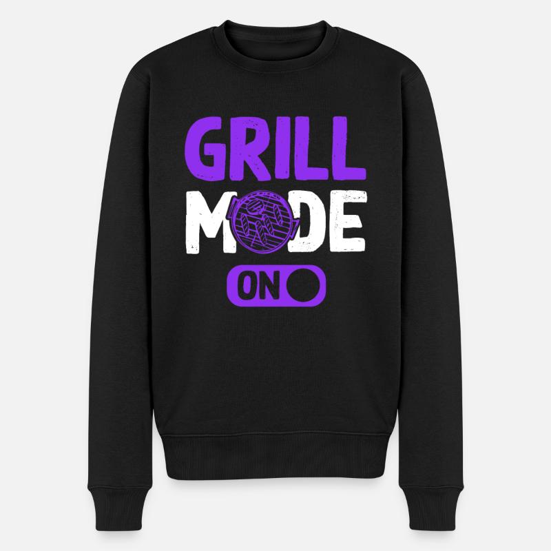 mode grill activé - Pull Premium bio Homme - noir