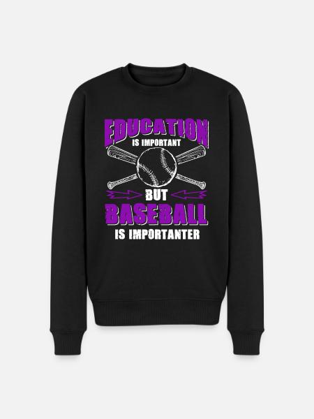 baseball funny saying - Men's Premium Organic Jumper - black
