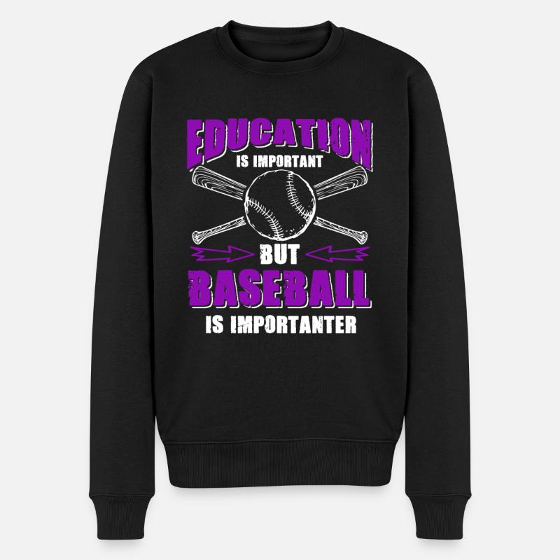 baseball dicton drôle - Pull Premium bio Homme - noir