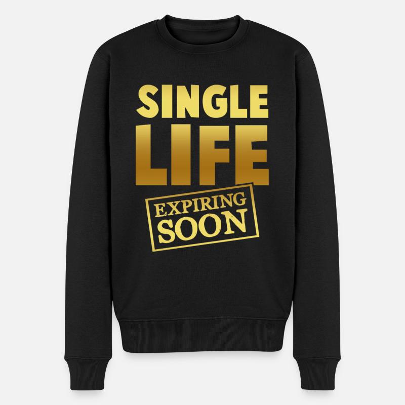 single leben bräutigam - Männer Premium Bio Pullover - Schwarz
