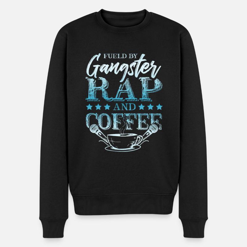 Gangster rap et café - Pull Premium bio Homme - noir