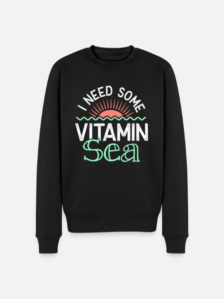 vitamin sea summer - Men's Premium Organic Jumper - black