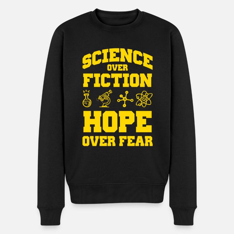 science wissenschaft hoffnung - Männer Premium Bio Pullover - Schwarz