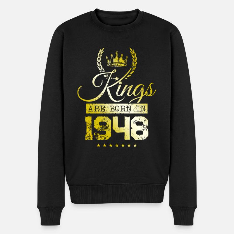les rois naissent en 1948 - Pull Premium bio Homme - noir