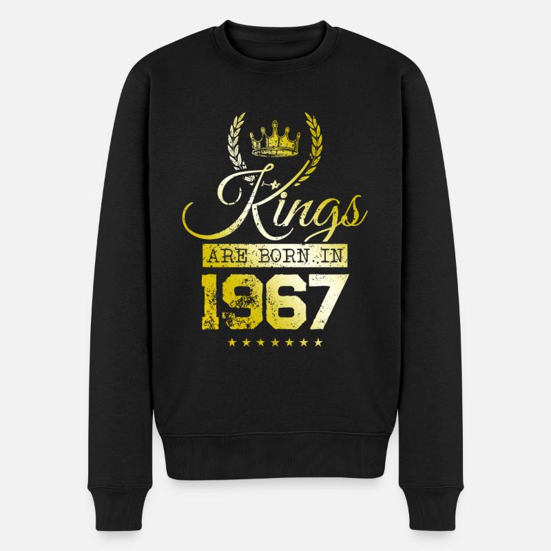 les rois naissent en 1967 - Pull Premium bio Homme - noir