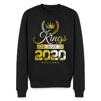 les rois naissent en 2020 - Pull Premium bio Homme - noir - Devant - Nico (187cm)