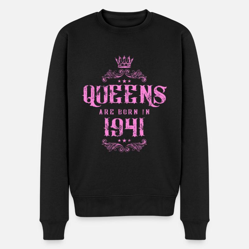 born in 1941 - Männer Premium Bio Pullover - Schwarz