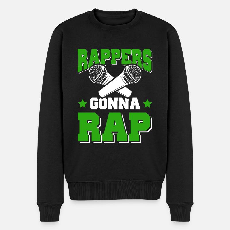 Rappers Rap - Männer Premium Bio Pullover - Schwarz
