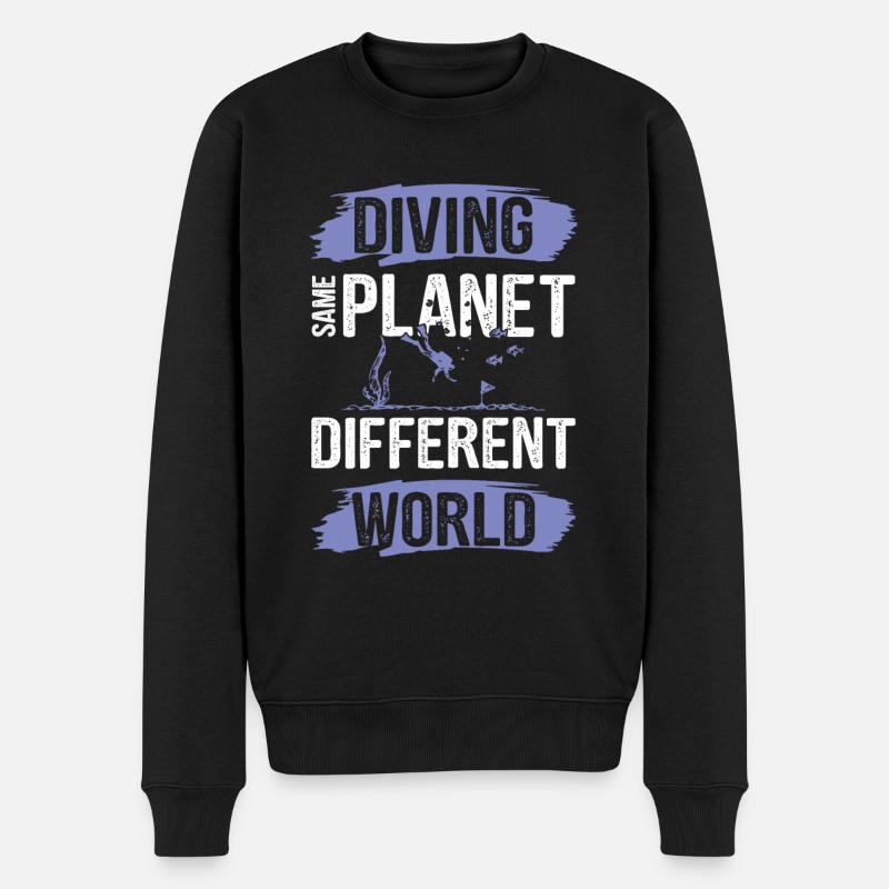 plongée dans un autre monde - Pull Premium bio Homme - noir