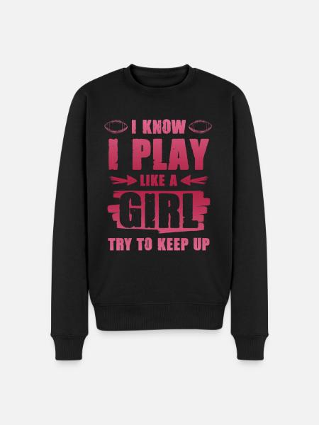 fille fille football - Pull Premium bio Homme - noir