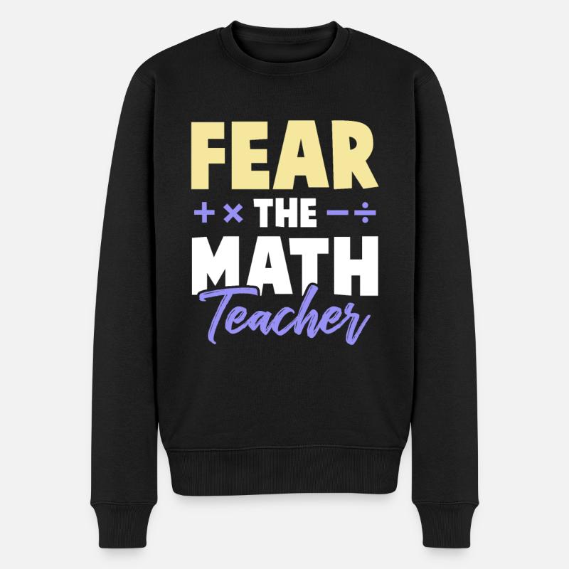 mathe lehrer - Männer Premium Bio Pullover - Schwarz