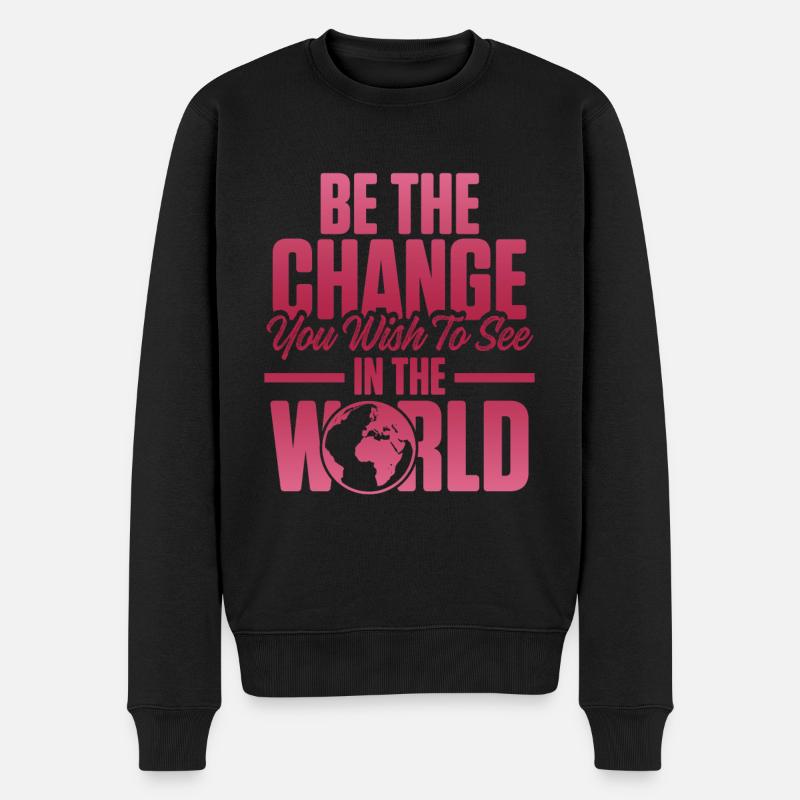 changement dans le monde - Pull Premium bio Homme - noir