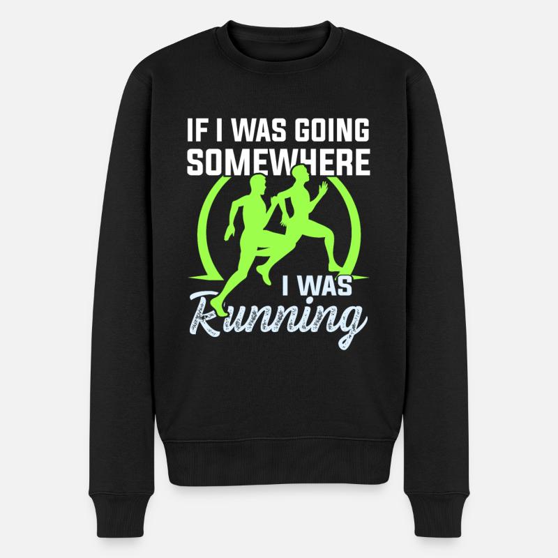 slogan de course - Pull Premium bio Homme - noir