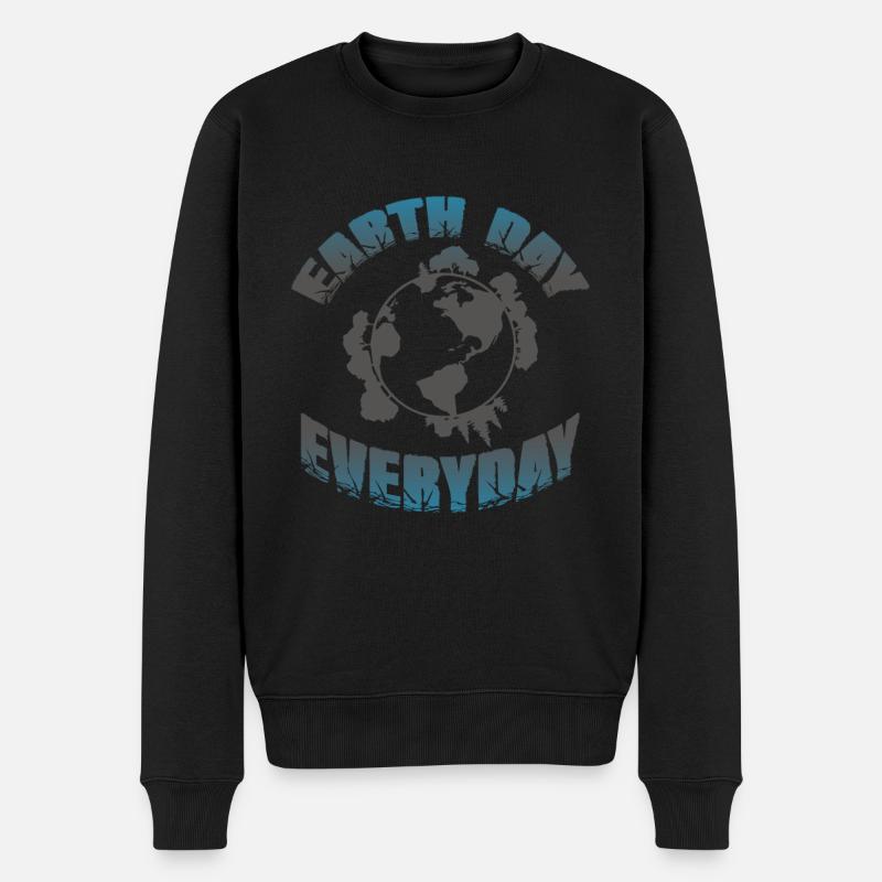 earth day umweltschutz - Männer Premium Bio Pullover - Schwarz