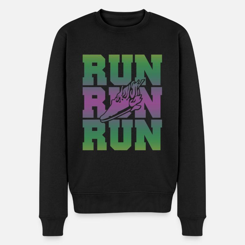 course courue - Pull Premium bio Homme - noir