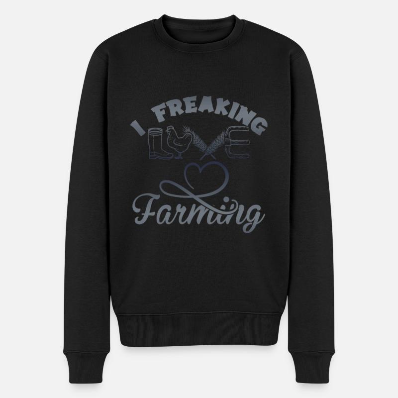 liebe farming - Männer Premium Bio Pullover - Schwarz