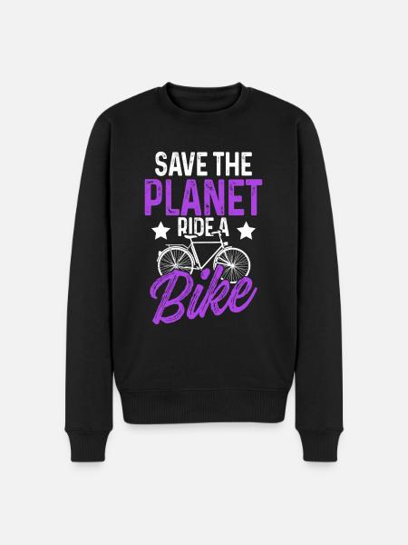 save the planet bike - Men's Premium Organic Jumper - black
