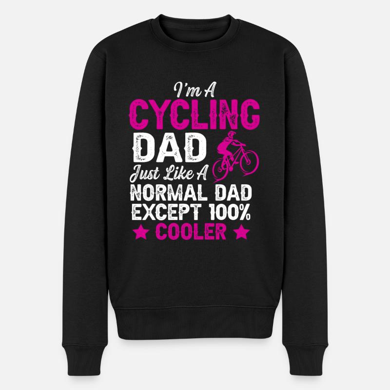 fahrrad dad papa - Männer Premium Bio Pullover - Schwarz