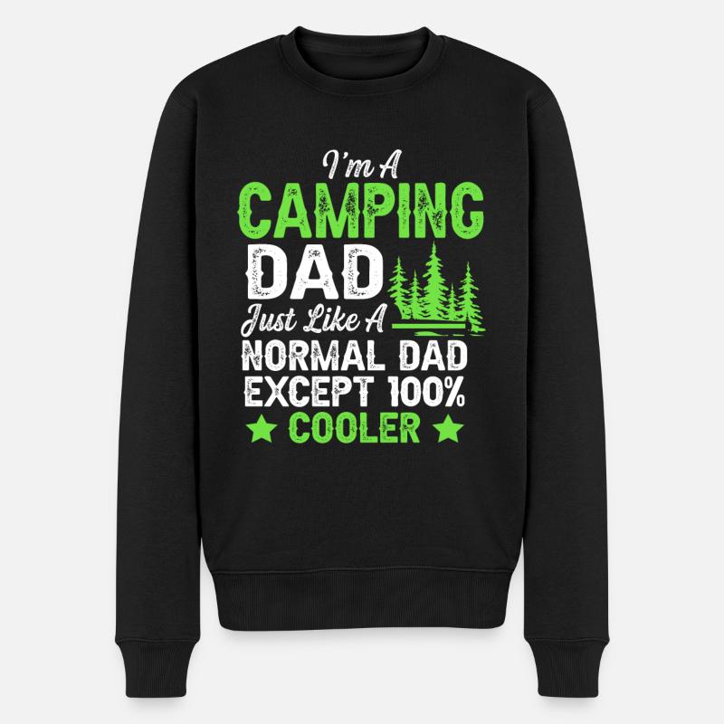camping papa papa - Pull Premium bio Homme - noir