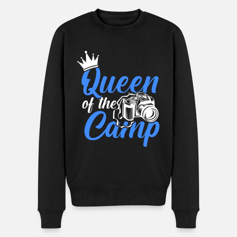 camping queen camp - Pull Premium bio Homme - noir