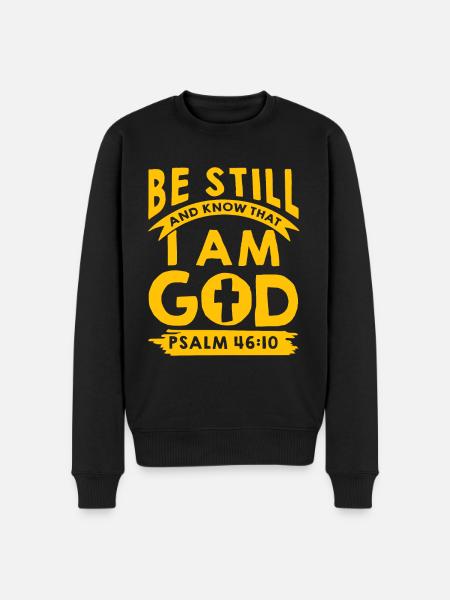 I am your God psalm - Men's Premium Organic Jumper - black