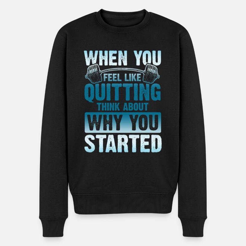 start fitnesss - Männer Premium Bio Pullover - Schwarz