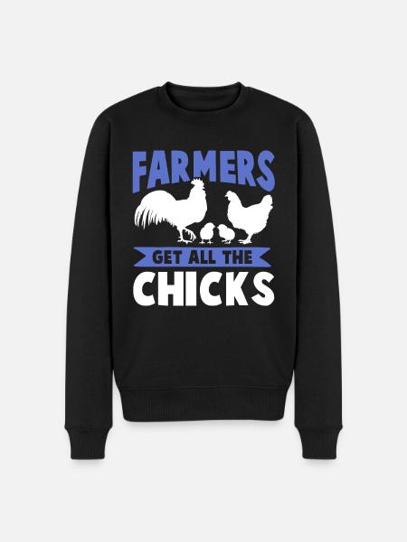 chicken farmer - Men's Premium Organic Jumper - black