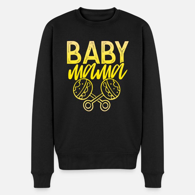 baby mama - Männer Premium Bio Pullover - Schwarz