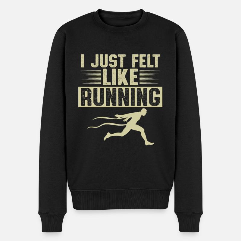 slogan de course - Pull Premium bio Homme - noir