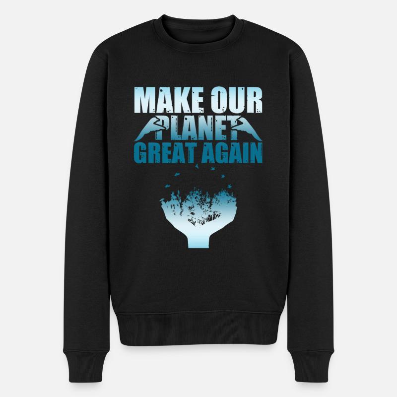 planète grande à nouveau - Pull Premium bio Homme - noir