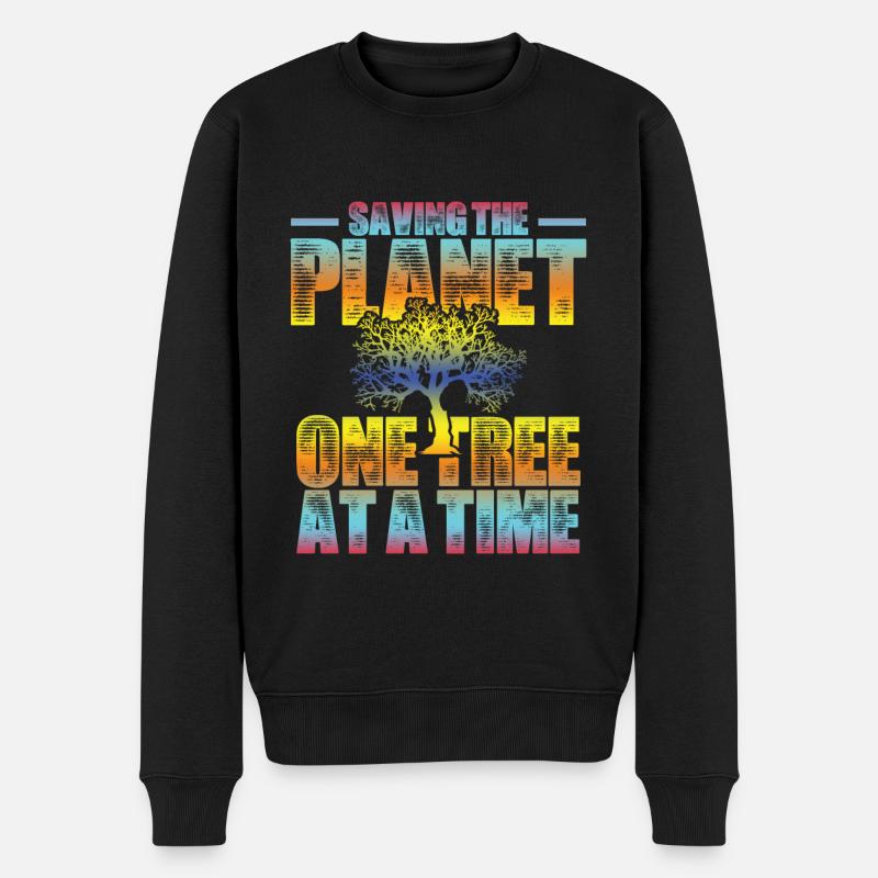 sauver l’arbre de la planète - Pull Premium bio Homme - noir
