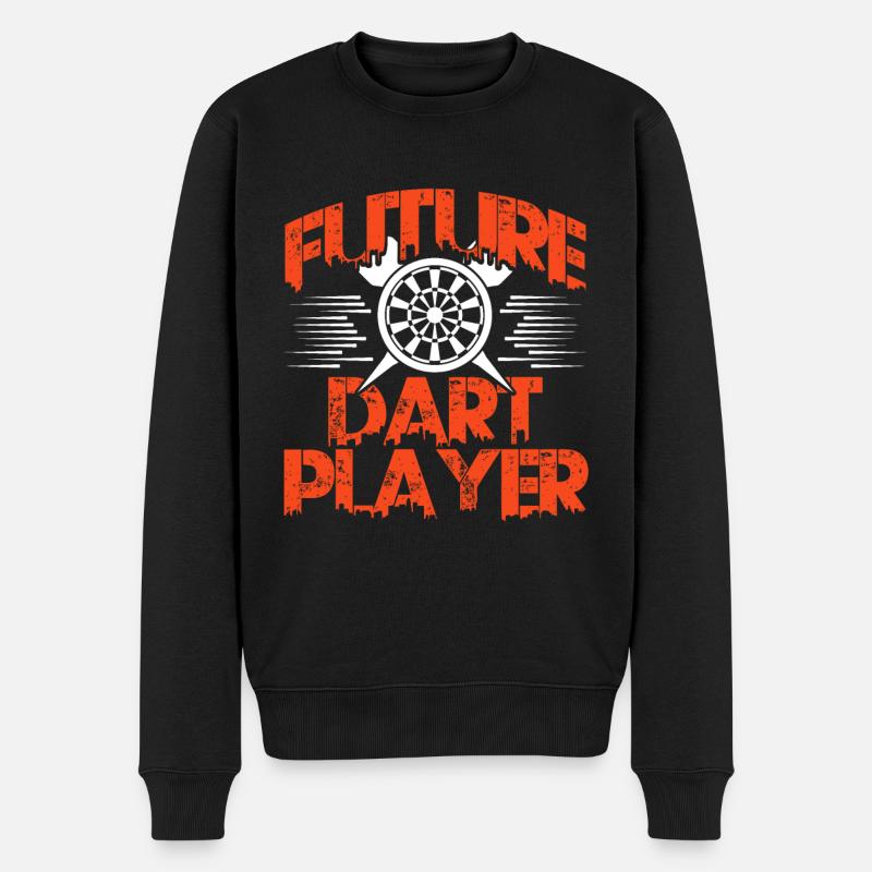 dart zukunft player - Männer Premium Bio Pullover - Schwarz