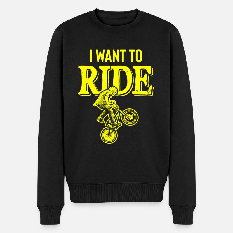 balade en bmx - Pull Premium bio Homme - noir