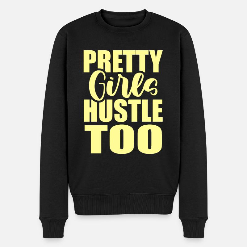 Les filles Hustle - Pull Premium bio Homme - noir