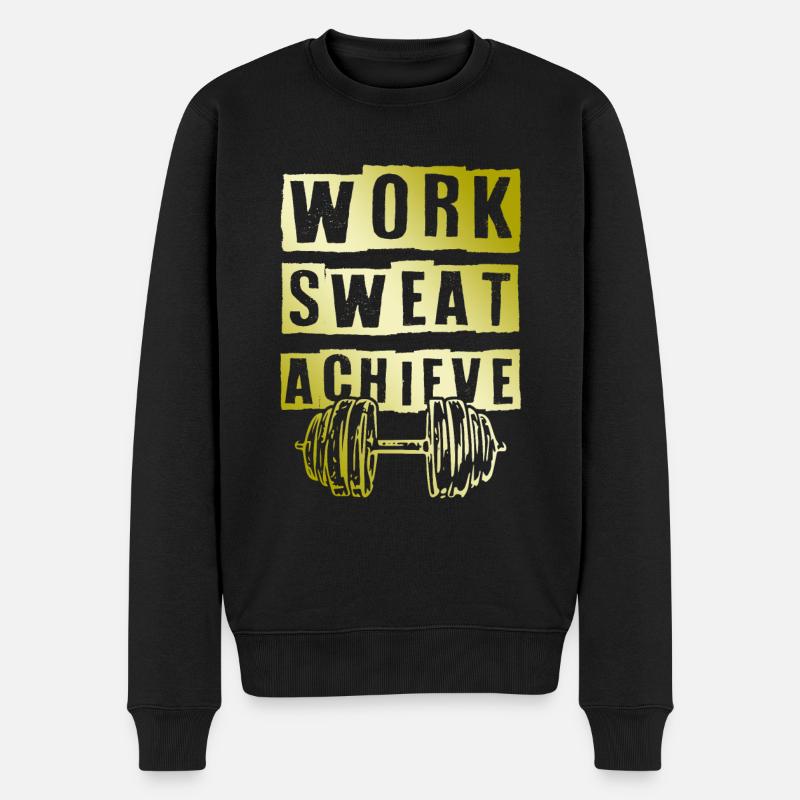 sueur de fitness - Pull Premium bio Homme - noir