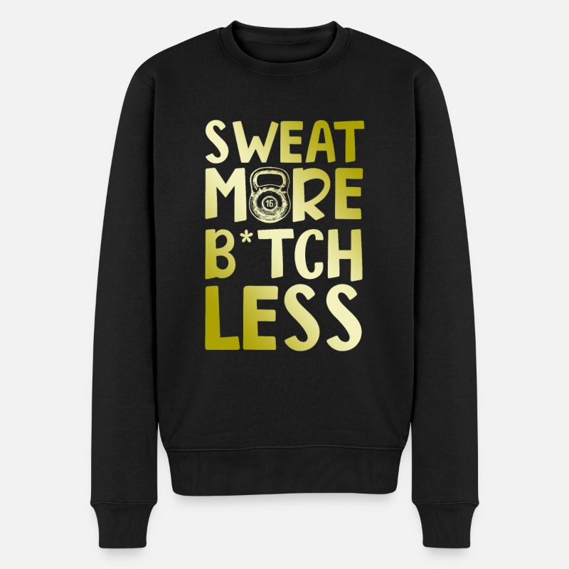 sweat fitness - Männer Premium Bio Pullover - Schwarz