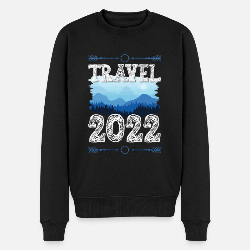 Travel 2022 - Männer Premium Bio Pullover - Schwarz